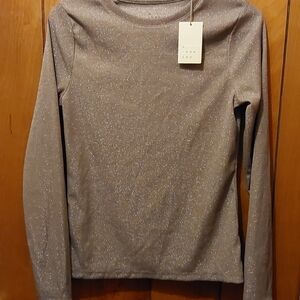 A New Day Women's Silver Long Sleeve Top